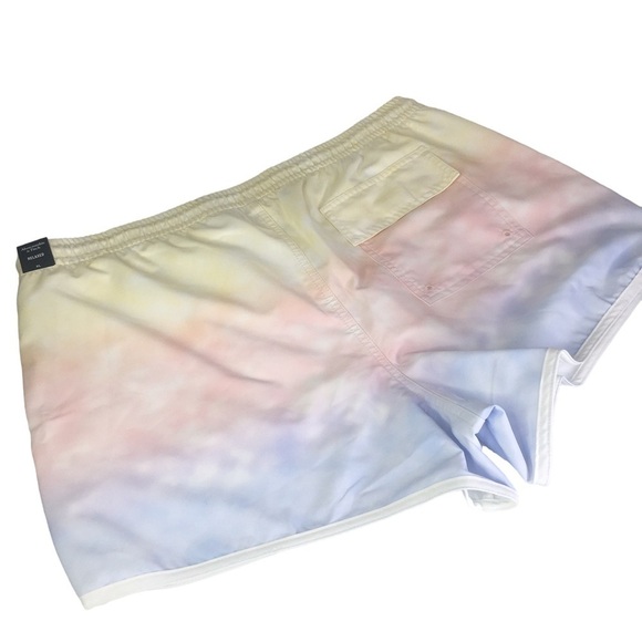 New ABERCROMBIE & FITCH Mens XL Cabana Swim Trunks Rainbow Ombre Pride - Picture 3 of 15